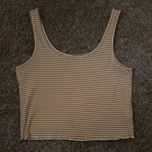yellow stripped pacsun tank top